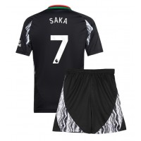 Camiseta Arsenal Bukayo Saka #7 Visitante Equipación para niños 2024-25 manga corta (+ pantalones cortos)